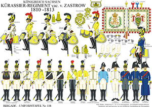 Plate 128: Kingdom of Saxony: Cuirassier Regiment von Zastrow 1810-1812