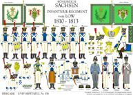 Tafel 438:  Königreich Sachsen:  Infanterie-Regiment von Low  1810-1813
