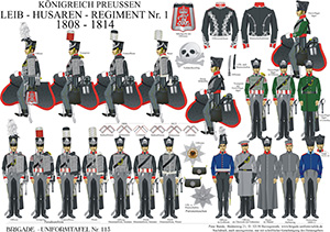 Tafel 113: Königreich Preußen: 1. Leib-Husaren-Regiment 1808-1815