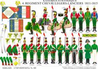 Tafel 409:  Kaiserreich Frankreich:  4. Regiment Chevaulegers-Lanciers  1811-1815