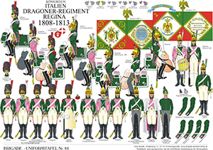 Tafel 084: Königreich Italien: Dragoner-Regiment Regina 1808-1813