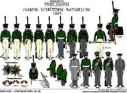 Tafel 043: Königreich Preußen: Garde-Schützen-Bataillon 1815-1825