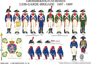 Tafel 056: Großherzogtum Hessen-Darmstadt: Leib-Garde-Brigade 1807-1809