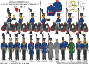 Tafel 124: Königreich Preußen: 1. Westpreußisches Ulanen-Regiment 1808-1813