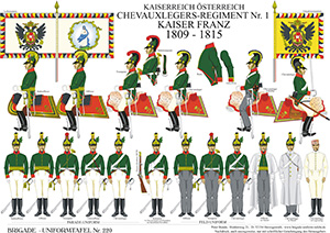 Tafel 220: Kaiserreich Österreich: Chevauxlegers-Regiment No.1 Kaiser Franz 1809-1815