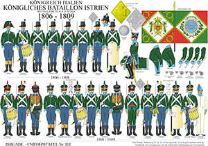 Tafel 262: Königreich Italien: Königliches Bataillon Istrien 1806-1809