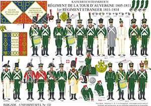 Tafel 132: Kaiserreich Frankreich: Régiment de la Tour d´Auvergne 1806-1811 / 1er Régiment Etranger