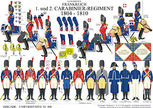 Tafel 208: Kaiserreich Frankreich: 1. und 2. Carabinier-Regiment 1804-1810