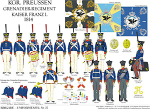 Tafel 037: Königreich Preußen: Grenadier-Regiment Kaiser Franz 1814