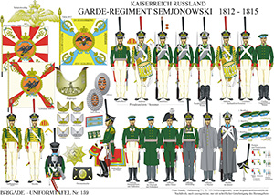 Tafel 159: Kaiserreich Russland: Garde-Infanterie-Regiment Semjonowski 1812-1815