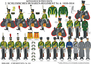Tafel 164: Königreich Preußen: Husaren-Regiment No.6 (2. Schlesisches) 1810-1814