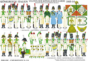 Tafel 218: Königreich Italien: Veliten der königlichen Garde 1805-1813