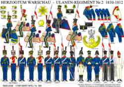 Tafel 360:  Herzogtum Warschau:  Ulanen-Regiment Nr.2  1810-1812
