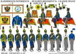 Tafel 363:  Kaiserreich Österreich:  Husaren-Regiment Nr.1 Kaiser Franz  1809-1815