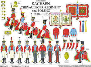 Tafel 049: Königreich Sachsen: Chevauleger-Regiment vac. v. Polenz 1810-1813