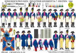 Tafel 361:  Königreich Preussen:  Infanterie-Regiment Nr.7 Owstien  1806