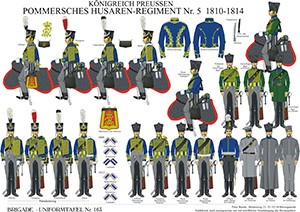 Tafel 163: Königreich Preußen: Husaren-Regiment No.5 (Pommersches) 1810-1814