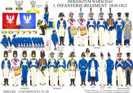Tafel 430:  Herzogtum Warschau:  1. Infanterie-Regiment  1810-1812