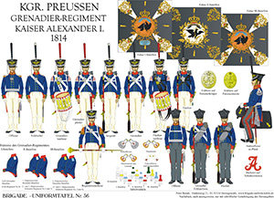 Tafel 036: Königreich Preußen: Grenadier-Regiment Kaiser Alexander 1814