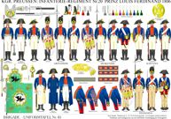 Tafel 411:  Königreich Preußen:  Infanterie-Regiment Nr.20 Prinz Louis Ferdinand  1806
