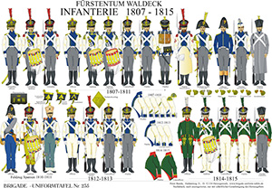 Tafel 235: Fürstentum Waldeck: Infanterie 1807 - 1815