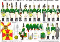 Tafel 413:  Zarenreich Russland:  Musketier-Regiment Wyborg  1806