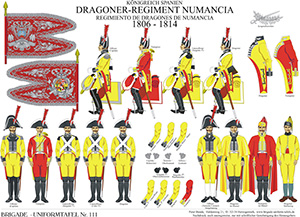 Tafel 111: Königreich Spanien: Dragoner-Regiment Numancia 1805-1814