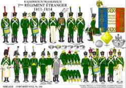 Tafel 342:  Kaiserreich Frankreich:  3. Régiment étranger  1811-1814
