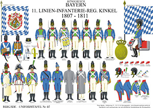 Tafel 097: Königreich Bayern: 11. Linien-Infanterie-Regiment 1807-1811