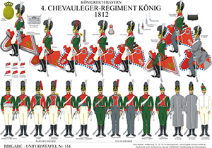 Tafel 154: Königreich Bayern: 4. Chevauleger-Regiment König 1812