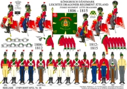 Tafel 028: Königreich Dänemark: Leichtes Dragoner-Regiment Jütland 1806-1815