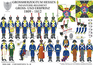 Tafel 046: Großherzogtum Hessen-Darmstadt: Regiment Groß- und Erbprinz 1809-1812