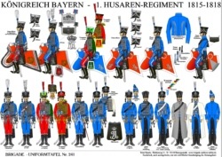 Tafel 241: Königreich Bayern: 1. Husaren-Regiment 1815-1818