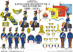Tafel 075: Königreich Portugal: Kavallerie-Regiment No.4 Mecklemburg 1806-1814