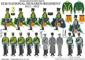 Tafel 280: Königreich Preußen: Elb-National-Husaren-Regiment 1813-1815