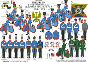 Tafel 077: Königreich Preußen: 2. Westpreußisches Dragoner-Regiment Nr.4 1808-1813