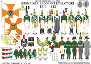 Tafel 161: Kaiserreich Russland: Grenadier-Regiment Pawlowski 1810-1812
