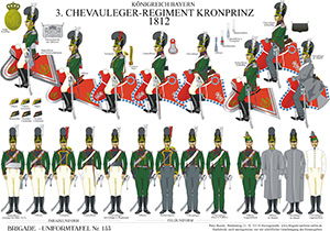 Tafel 153: Königreich Bayern: 3. Chevauleger-Regiment Kronprinz 1812