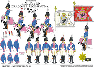 Tafel 054: Königreich Preußen: Dragoner-Regiment No.3 v. Irwing 1806