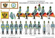 Tafel 398:  Kaiserreich Österreich:  Regiment Jäger zu Pferd  1798-1801