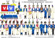 Tafel 431: Herzogtum Warschau:  5. Infanterie-Regiment  1810-1813