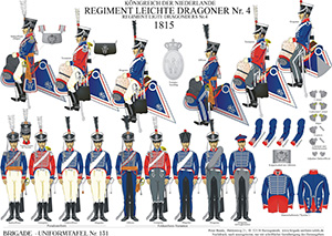 Tafel 131: Königreich der Niederlande: Leichtes Dragoner-Regiment No.4 1815
