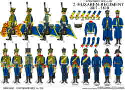 Tafel 328:  Königreich Holland:  2. Husaren-Regiment  1808-1810