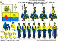 Tafel 389:  Königreich Schweden:  Schonisches Karabinier-Regiment  1814-1815