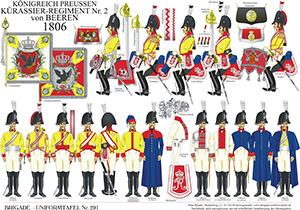 Tafel 291: Königreich Preußen: Kürassier-Regiment No.2 von Beeren 1806