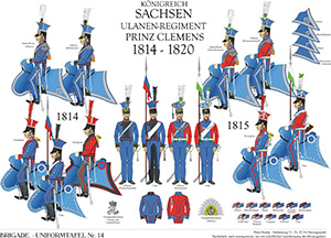 Tafel 014: Königreich Sachsen: Ulanen-Regiment Prinz Clemens 1813-1815
