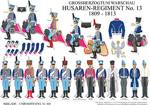 Tafel 202: Herzogtum Warschau: Husaren-Regiment No.13 1809-1813