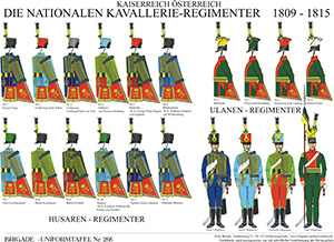 Tafel 266: Kaiserreich Österreich: Die nationalen Kavallerie-Regimenter 1809-1815 (Übersicht)