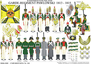 Tafel 162: Kaiserreich Russland: Garde-Regiment Pawlowski 1813-1815