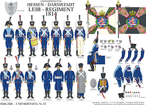 Tafel 067: Großherzogtum Hessen-Darmstadt: Leib-Regiment 1814